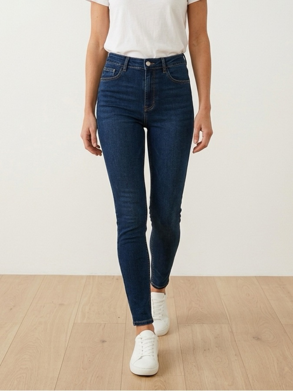 Zara Blue Skinny Jeans High-Rise Stretch | Size 6